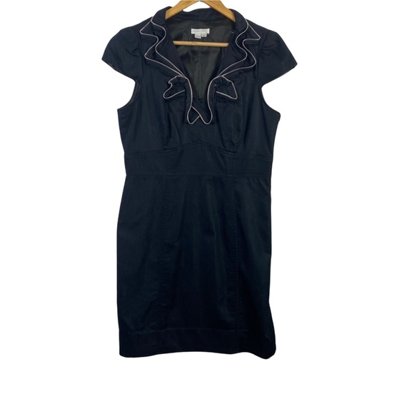 London Times Dresses & Skirts - London Times ladies size12 blue frill neck zipper Large spring summer Work